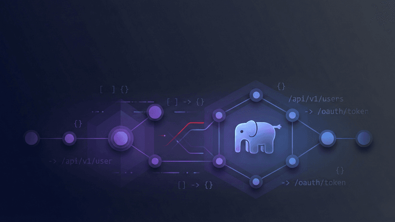 Modern technical visualization showing Canvas LMS Kit SDK architecture with connected nodes and API endpoints